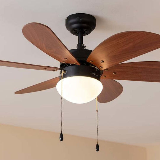 Cecotec EnergySilence Aero 365 Ανεμιστήρας Οροφής 92cm με Φως Gold & Wood