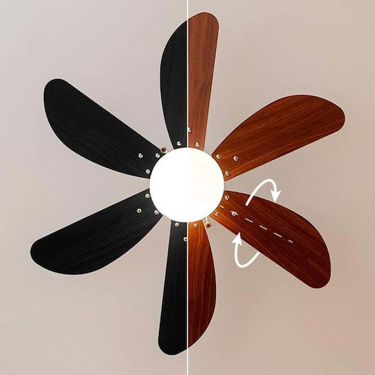 Cecotec EnergySilence Aero 365 Ανεμιστήρας Οροφής 92cm με Φως Gold & Wood