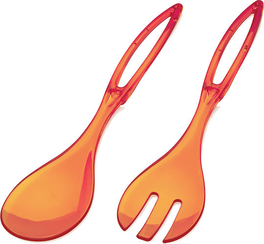 TnS Plastic Serving Utensil Set Orange 2pcs