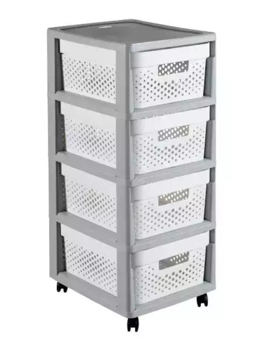 Curver Kitchen Trolley Plastic White 36x30x69cm