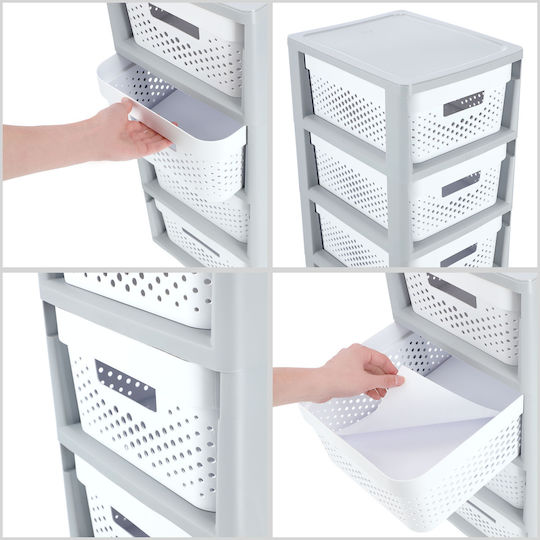 Curver Тролей Кухненски Пластмасов 4 Местен Бял 36x30x69см