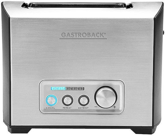 Gastroback Design Toaster Pro 2S Φρυγανιέρα 2 Θέσεων 950W Inox