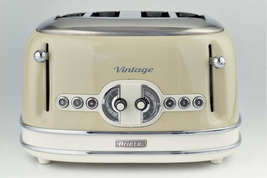 Ariete Vintage Φρυγανιέρα 4 Θέσεων 1600W Μπεζ