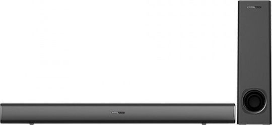Crystal Audio CASB160S Soundbar 2.1 Bluetooth και HDMI 160W με Τηλεχειριστήριο Μαύρο