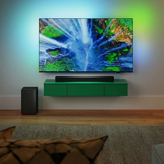 Philips Soundbar 2.1 Bluetooth και HDMI 120W με Ασύρματο Subwoofer και Τηλεχειριστήριο Γκρι TAB5309/10