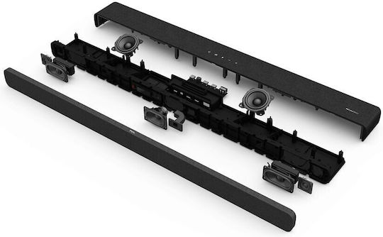 TCL TS8212 Soundbar 2.1.2 Bluetooth και HDMI 300W με Τηλεχειριστήριο Μαύρο