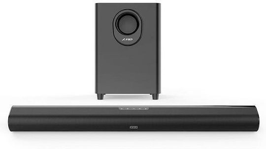 F&D HT-330 Саундбар 2.1 Bluetooth и HDMI 80W с Безжичен Субуфер и Дистанционно Черен