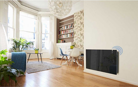 Radialight Aetherea Convectoare Perete 1500W cu Termostat Electronic 102x45cm Negru