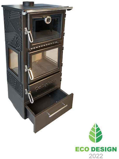 Caliskan 306-3D Μαντεμένια Ξυλόσομπα με Φούρνο 12kW Inox