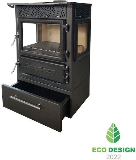 Panthermica 305-3D Steel Wood Stove 12.5kW Gray