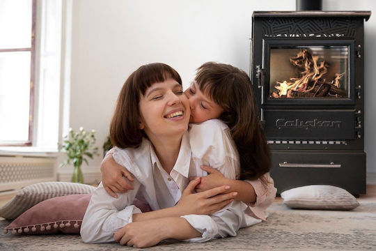 Panthermica 305-3D Steel Wood Stove 12.5kW Gray