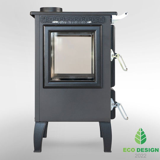 Caliskan 304-3D Oțel Soba pe lemne 7.2kW Gri