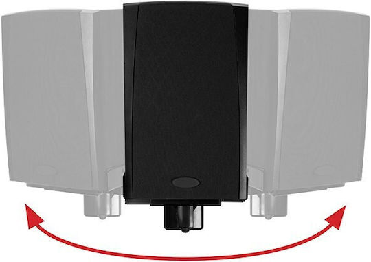 B-Tech Lautsprecherständer Wand Side-Clamping Speaker Wall Mounts (Paar) in Schwarz Farbe