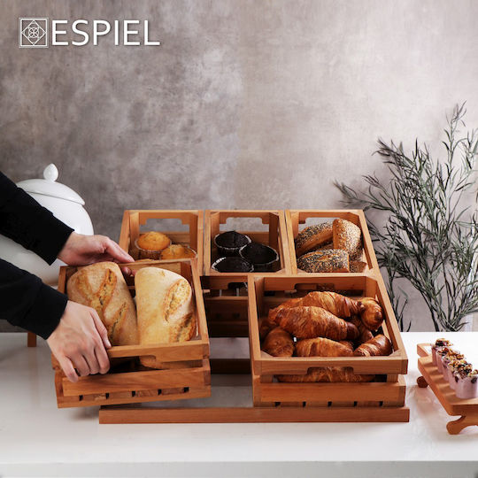 Espiel Πλατώ Σερβιρίσματος Τυριών Ξύλινο 30x30x10εκ. 2τμχ