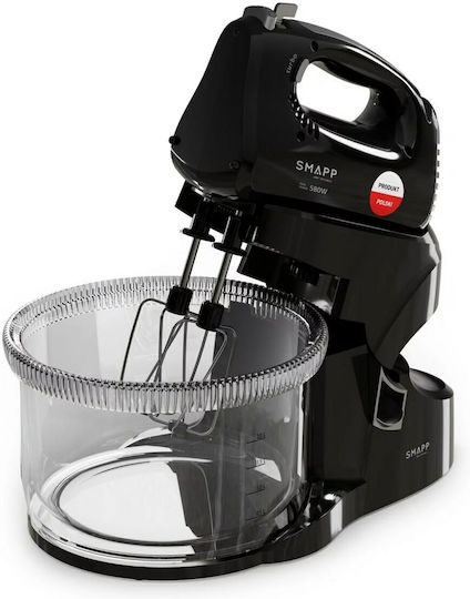 Smapp Μίξερ με Πλαστικό Κάδο 3.3lt Μαύρο 580W