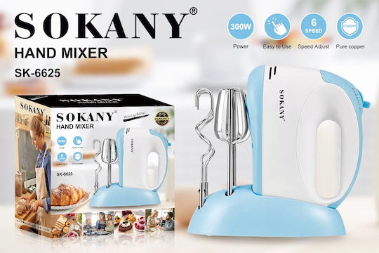Sokany SK-6625 Миксер Ръчен 100W Син
