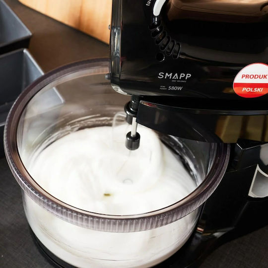 Smapp Μίξερ με Πλαστικό Κάδο 3.3lt Μαύρο 580W