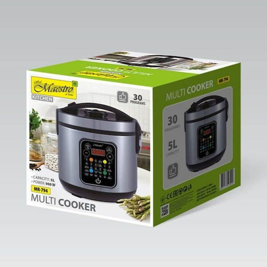 Maestro Multi-Function Cooker 5lt 900W Silver