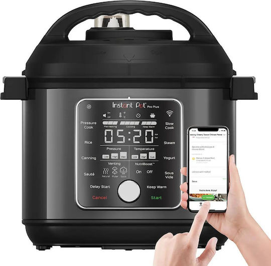 Instant Pot Pro Plus 6 Мултикукър 1200W с Капацитет 5.7лт Черен
