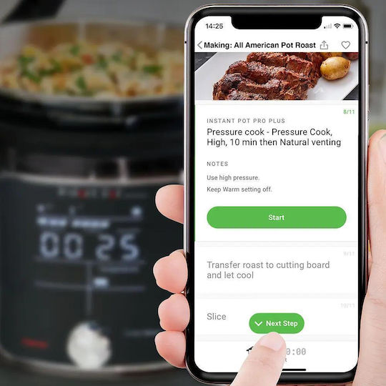 Instant Pot Pro Plus 6 Мултикукър 1200W с Капацитет 5.7лт Черен