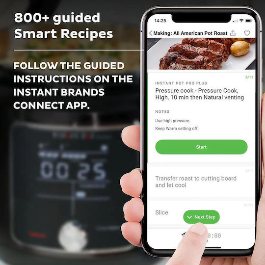 Instant Pot Pro Plus 6 Мултикукър 1200W с Капацитет 5.7лт Черен