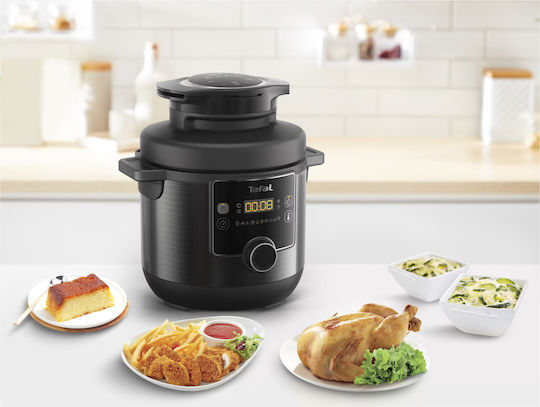 Tefal Turbo Cuisine And Fry Multifunktionskocher 1200W mit Kapazität 7.6Es Silber