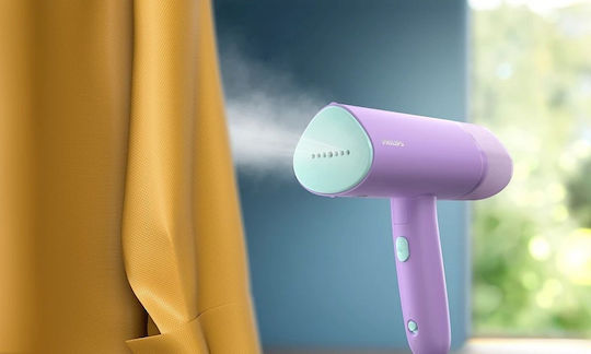 Philips Garment Steamer Hand 1000W with Tank 100ml Purple