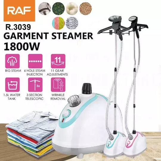 Raf R3039 Garment Steamer Hand 1800W with Tank 1.8lt Blue