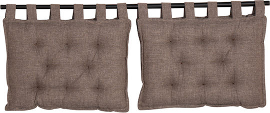Liberta Back Cushion For Bed Headboard Hang Fabric Gray Brown 70x70cm