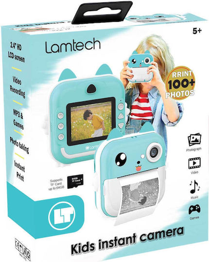 Lamtech Compact Παιδική Φωτογραφική Μηχανή 2MP με Θερμική Εκτύπωση Γαλάζια
