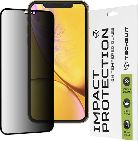 Techsuit Full Glue Privacy Full Face Tempered Glass Black (iPhone 11)