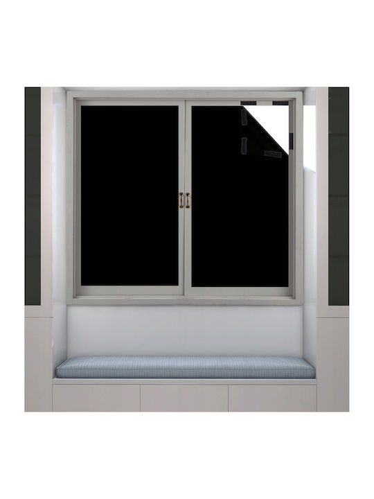 Blackout Roller Blind Window Film Velcro 100x150cm + Darkening Bag