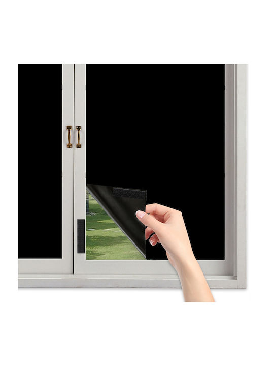 Blackout Roller Blind Window Film Velcro 100x150cm + Darkening Bag