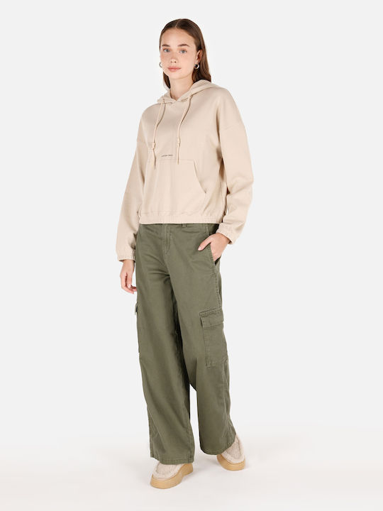 Женска суичър Худи Beige