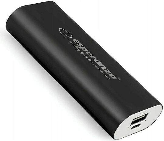 Esperanza EMP105 Power Bank 4400mAh με Θύρα USB-A Μαύρο