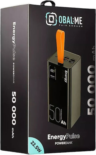 Obal:Me EnergyPulse Power Bank 50000mAh 22.5W με 2 Θύρες USB-A Μαύρο