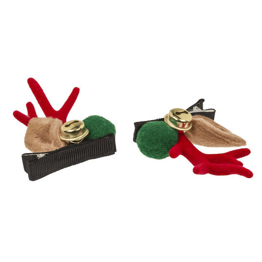 Accesoriu De Crăciun Rudolf Cu Model De Ren 5x7cm 2 Bucăți Verde/Roșu
