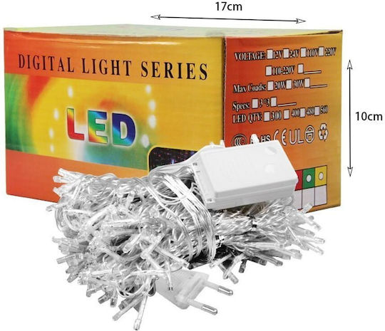 Λαμπάκια LED 3μ. x 200εκ. Ψυχρό Λευκό τύπου Κουρτίνα