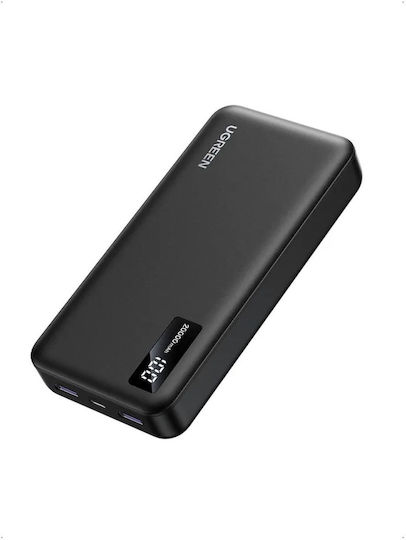 Ugreen PB312 Power Bank 20000mAh 20W с 2 USB-A порта и USB-C порт Черен