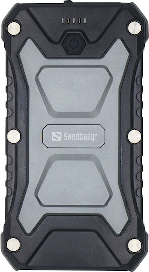 Sandberg Survivor Power Bank 20000mAh 30W με 2 Θύρες USB-A και Θύρα USB-C Power Delivery / Quick Charge 3.0 Μαύρο
