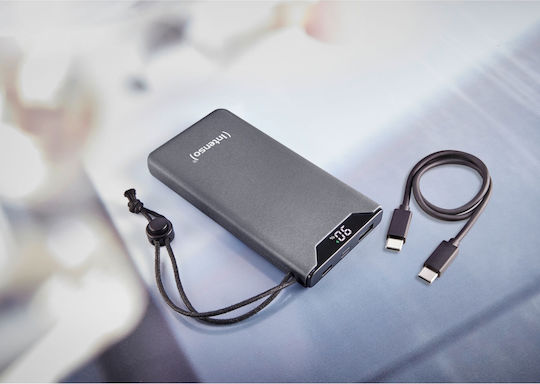Intenso F10000 Power Bank 10000mAh 20W με Θύρα USB-A και Θύρα USB-C Quick Charge 3.0 Γκρι