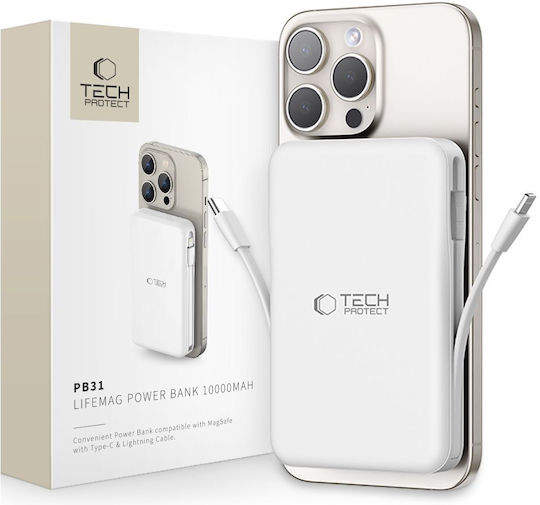 Tech-Protect PB31 Lifemag MagSafe Power Bank 10000mAh Λευκό