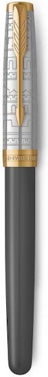 Parker Sonnet Writing Pen Fine Gold made of Brass with Blue Ink