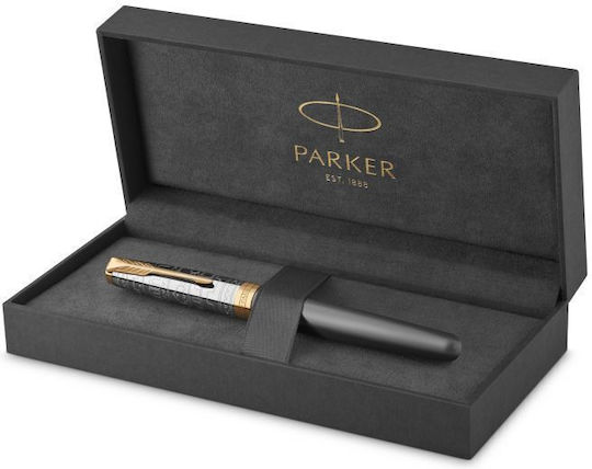 Parker Sonnet Writing Pen Fine Gold made of Brass with Blue Ink