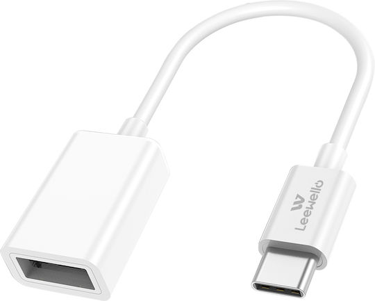 Leewello Μετατροπέας micro USB male σε micro USB female Λευκό 1τμχ