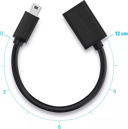 Ugreen US249 Convertor mini USB masculin în USB-A feminin 1buc