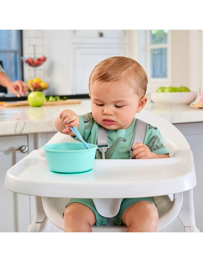 Munchkin Baby Set with Spoons Gentle made of Silicone for 4+ months Blue - Green 3pcs