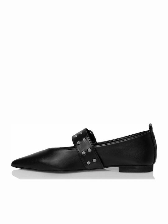 Leather Ballerinas Black