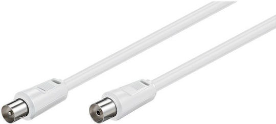 Sbox Antenna Cable Coax male - Coax female White 10m (RF-10) 1pcs