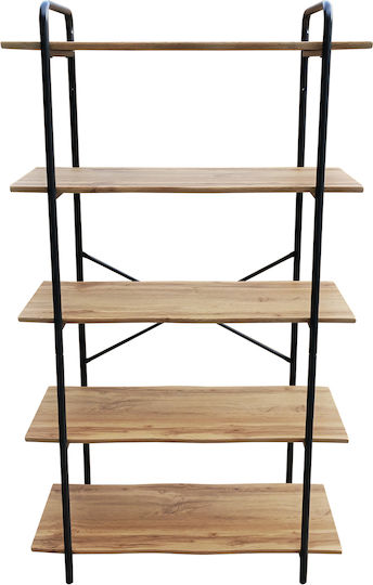 Bücherschrank Evora 14330044 80x34x144εκ. Natural/Black